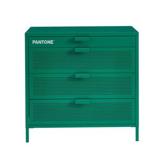 Pantone C&oacute;moda de 4 cajones, metal esmeralda, 80 cm