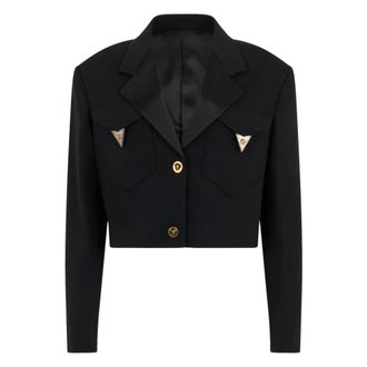 Versace Dames, Jassen, Zwart, Maat: M