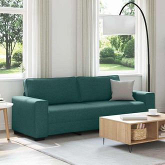 vidaXL Vidaxl - Divano a 3 Posti Verde Scuro 180 cm in Tessuto