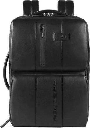 Piquadro Slim laptop backpack 17-3 - Heren - Rugzakken - Zwart - ONE Size - Tassen