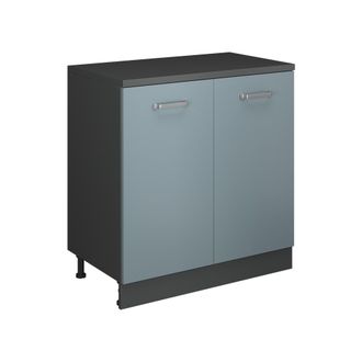 Vicco Armario De Cocina Para Techo Inclinado R-line, Gris Azulado, 80 Cm Sin Inclinaci&oacute;n Con 2 Puertas, Vicco