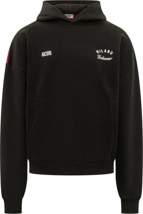 GCDS Black Logo Regular Hoodie