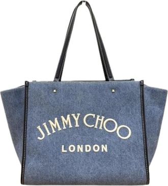 Jimmy Choo London Pre-owned Tote Bags, female, Blue, Size: ONE SIZE Pre-owned Tote Bag