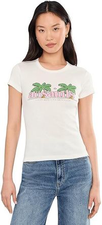 AllSaints Troppo Stevie T-Shirts Womens Clothing Chalk White : LG (US 10-12), Cotton