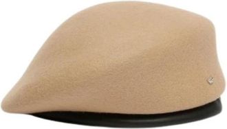 Max Mara Pitti Vilten Baret - Dames - Hoeden - Beige - ONE Size - Wol - Accessoires