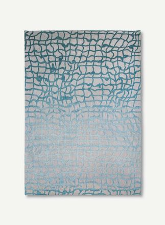 Louis De Poortere Dedalo Design - Alfombra Contempor&aacute;nea De Mad Men - Hecha En B&eacute;lgica - Acabado A Mano - Antideslizante Natural - 100% Poli&eacute;ster - Azul Marino - 230 X 