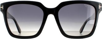 Tom Ford zonnebril Selby FT0952 01D Glansende zwarte rook gepolariseerd