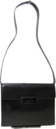 Prada Pre-owned Shoulder Bags, female, Black, Size: ONE SIZE Pre-owned Leather Shoulder Bag
