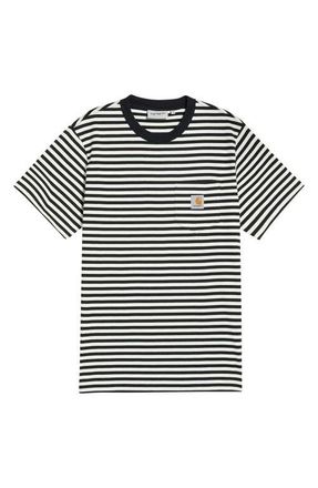 Carhartt Work in Progress Ezra Stripe Pocket T-Shirt in Black/wax at Nordstrom, Size X-Large