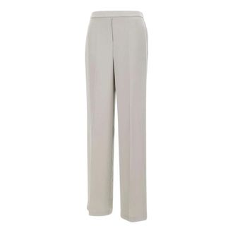 Theory Broeken, Dames, Grijs, S, Zijden Wijde Pijp Broek Grijs