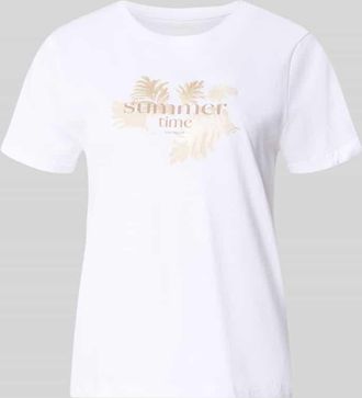 Tom Tailor Regular Fit T-Shirt aus reiner Baumwolle in Weiss, Gr&ouml;&szlig;e XXXL