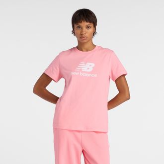 New Balance T-Shirt NEW BALANCE SPORT ESSENTIALS JERSEY LOGO T-SHIRT, Damen, Gr. XXL, double bubbl, Obermaterial: 100% Baumwolle, normal, Rundhals, Shirts T-Shirt