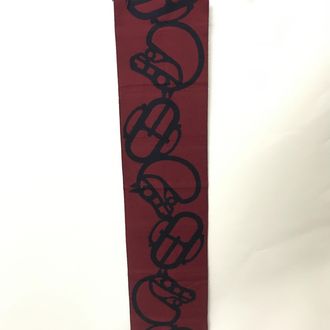 Herm&egrave;s Cashmere Muffler In Burgundy Womens Color (Pre-Owned)