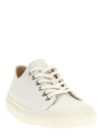 Moschino Cotton Canvas Low Top Sneaker - White
