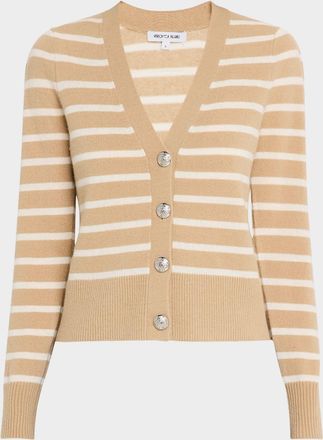 Veronica Beard Solene Stripe Cashmere Cardigan