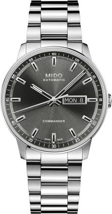 Mido Commander Datoday Automatic Bracelet Watch, 40mm in Anthracite at Nordstrom
