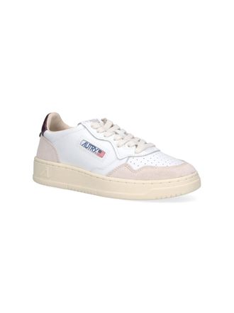 Autry Cow Leather and Suede Sneaker - White