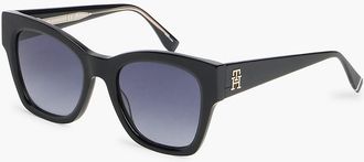 Tommy Hilfiger Womens Modern Prep Butterfly Sunglasses - Black