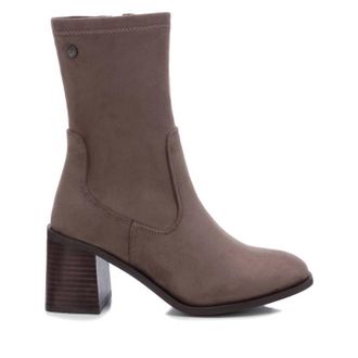 Xti Womens Side Zip Booties In Taupe