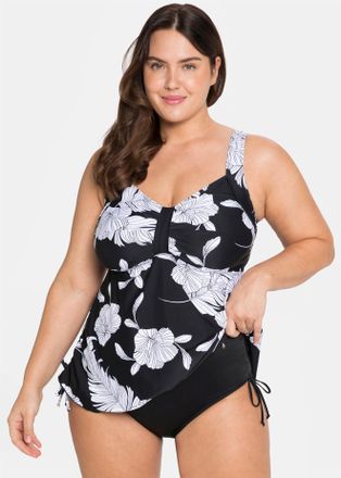 Sheego Bikini-Hose SHEEGO, Damen, Gr. 42, Normalgr&ouml;ssen, schwarz, Elasthan, Polyamid, Badehosen Bikini-Hose