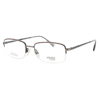 Elasta Mens Grey Rectangular Eyeglass Frames E7244AB854