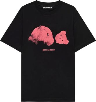 Palm Angels T-shirt Spray Broken Bear - Nero