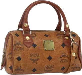 MCM Pre-owned Handbags, female, Brown, Size: ONE SIZE Pre-owned Boston Bag
