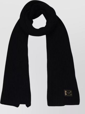 Dolce & Gabbana ribbed cashmere scarf