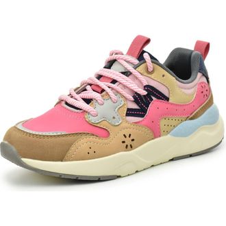 Nicole Miller Mix Media Sneaker in Fuchsia Tan Multi at Nordstrom Rack, Size 8.5