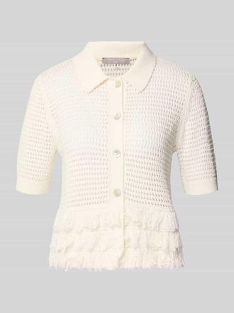 Christian Berg Strickshirt mit Fransen in Ecru, Gr&ouml;&szlig;e 34