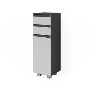 Vicco Mobiletto bagno J-Shape, Antracite, 30 x 95 cm Vicco