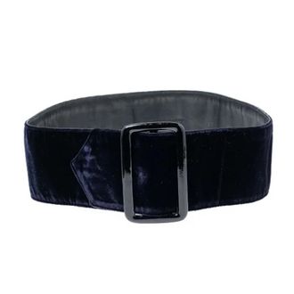 Armani Pre-owned Velvet belts - Dames - Vintage Accessoires - Blauw - ONE Size - Leer - Vintage