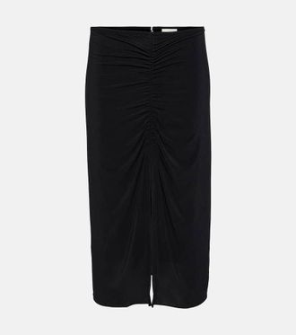 Isabel Marant Joella ruched jersey midi skirt