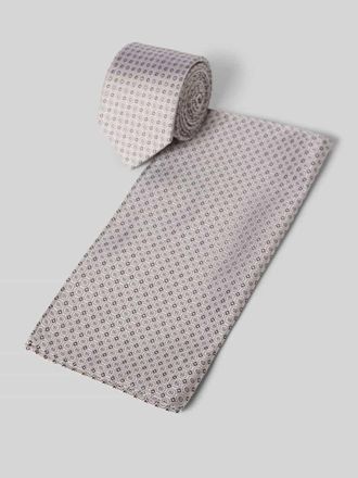 Prince Bowtie Krawatte und Einstecktuch im Set aus Seide in Sand, Gr&ouml;&szlig;e 1