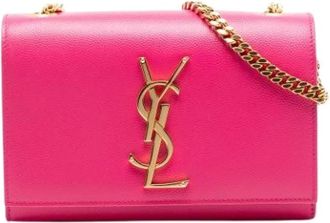 Saint Laurent Pre-owned Cross Body Bags, female, Pink, Size: ONE SIZE Pre-owned The Kate Crossbody Bag