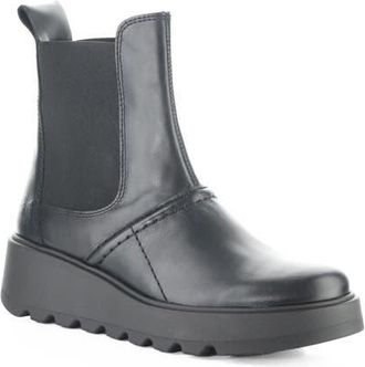 FLY London Tolk Platform Wedge Chelsea Boot in Black at Nordstrom, Size 41