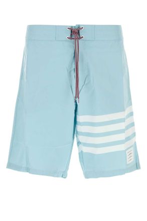 Thom Browne Light Blue Nylon Blend Swimming Shorts