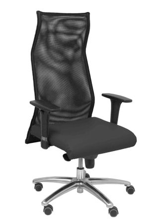 Piqueras y Crespo Sill&oacute;n Albacete Malla Xl Piel Negro Hasta 160kg