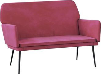 vidaXL Banco De Terciopelo Rojo Tinto 108x79x79 Cm Vidaxl