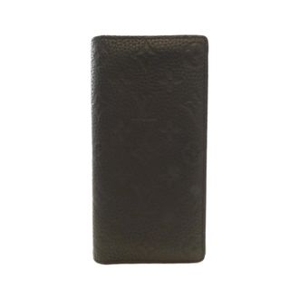 Louis Vuitton Black Leather Long Wallet (Bi-Fold) (Pre-Owned)
