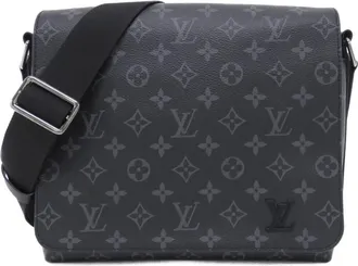 Louis Vuitton Black Coated Canvas Shoulder Bag (Pre-Owned)