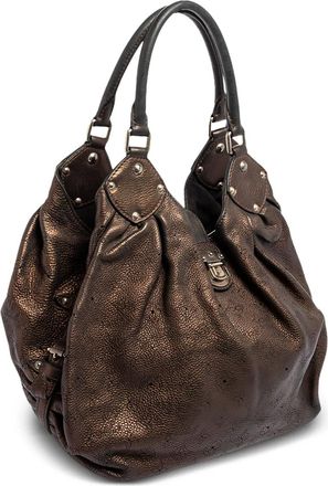 Louis Vuitton Borsa a spalla in pelle zigrinata - Marrone