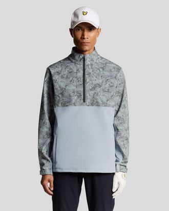 Lyle & Scott Mens Golf Windproof 1/4 Zip Jacket - Grey - Size X-Large