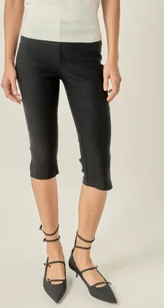 English Factory Side Slit Capri Pants in Black at Nordstrom, Size X-Small
