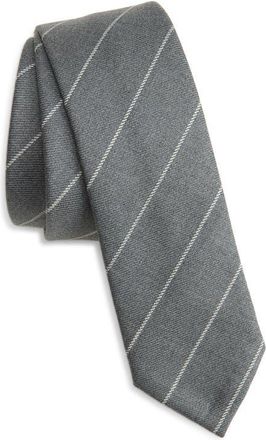Thom Browne Classic Pinstripe Wool Tie in Medium Grey at Nordstrom