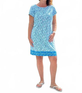 Hatley Nellie Mini Dress In Blue Shoreline Ripples