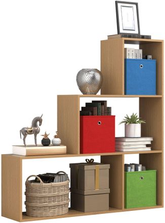 ebuy24 Ebuy24 - Soporte De Madera Vcm Estante De Escalera Estante Escalonado Estante Divisor De Sala De Estanter&iacute;a Dubila M (haya)