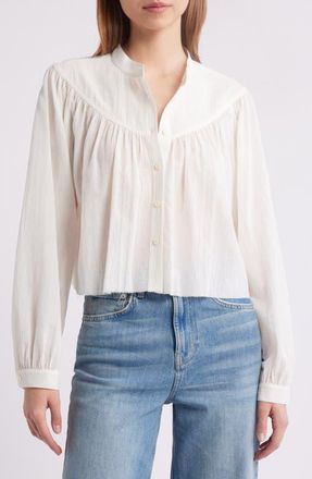 Frame Denim The Swing Button-Up Shirt in Alabaster at Nordstrom, Size Large