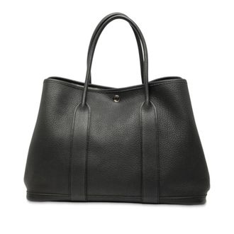 Herm&egrave;s Black Negonda Leather Handbag Tote Bag (Pre-Owned)