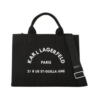 Karl Lagerfeld Tassen, Dames, Zwart, ONE Size, Katoen, K/Rsg Tote
